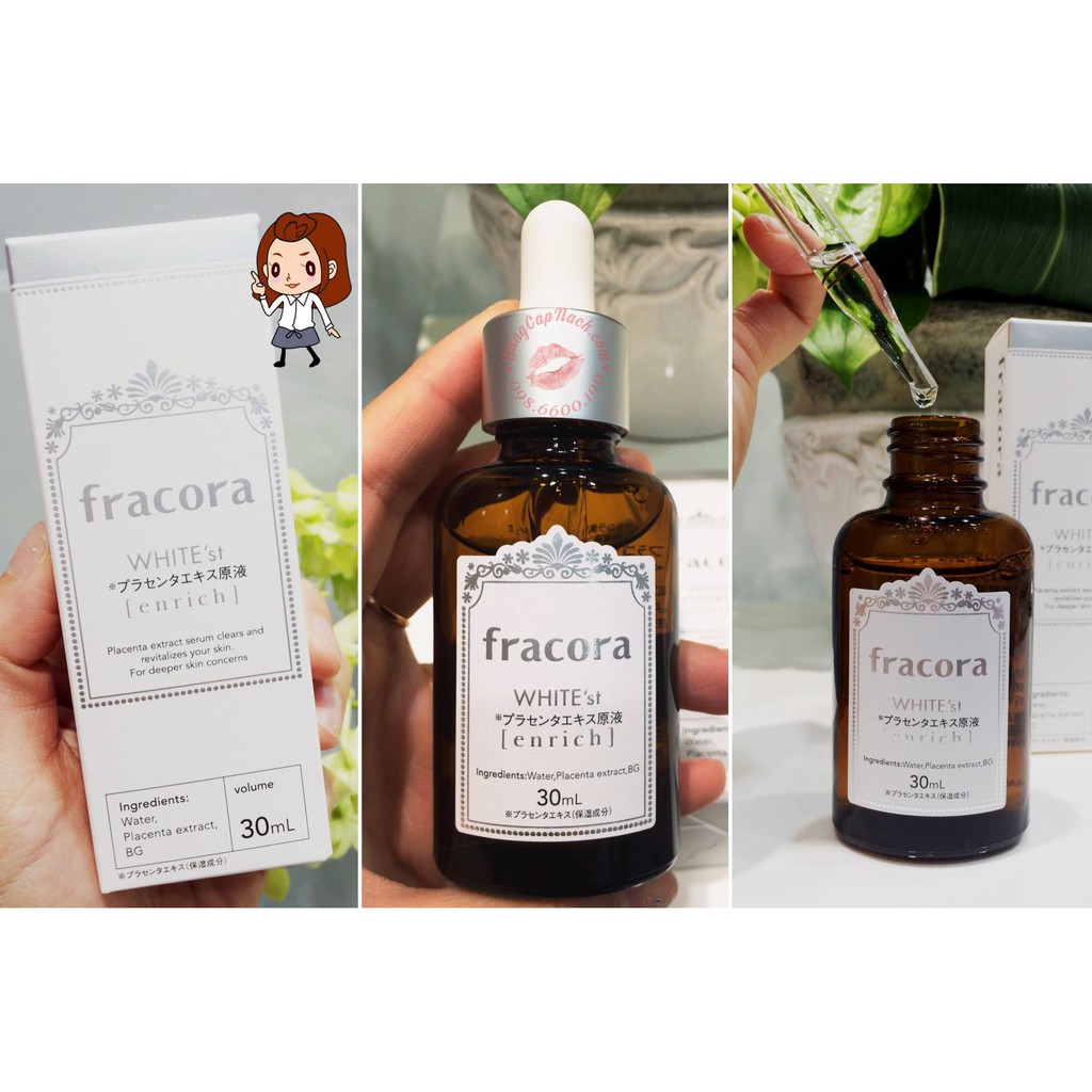 Tinh Chất Nhau Thai Fracora White’st Placenta Extract Enrich Serum 30ml