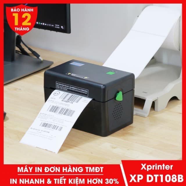 ( HÀNG CHÍNH HÃNG) Máy In Đơn Hàng Xprinter DT108B- In Đơn Hàng Shopee Và Các Sàn TMDT 100x150mm