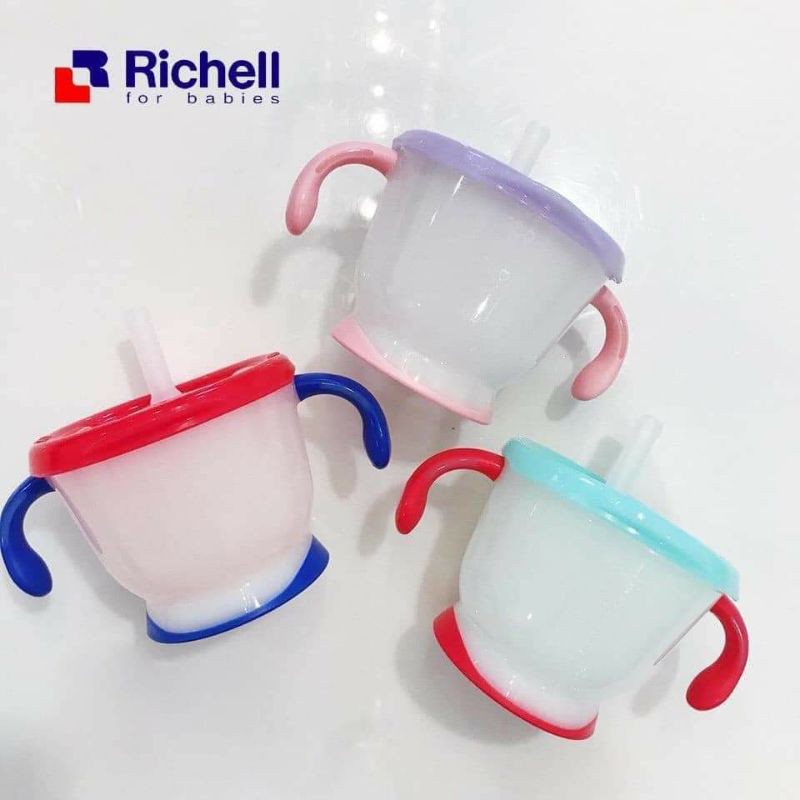 (HCM) Cốc tập hút Richell 3 giai đoạn - Nội địa Nhật