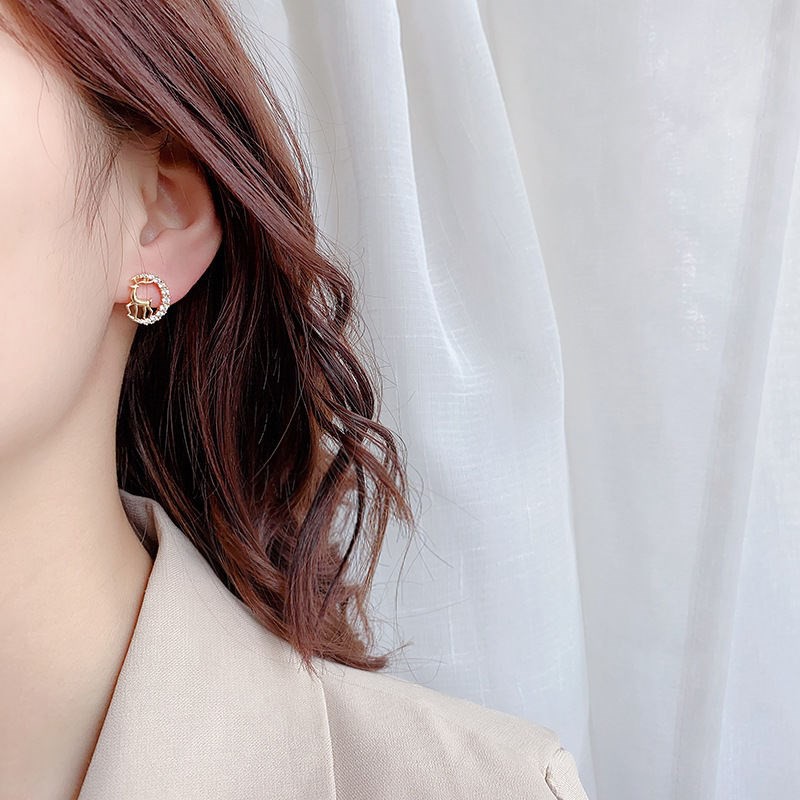 Bông Tai Hình Tuần Lộc Giáng Sinh Xinh Xắn A502