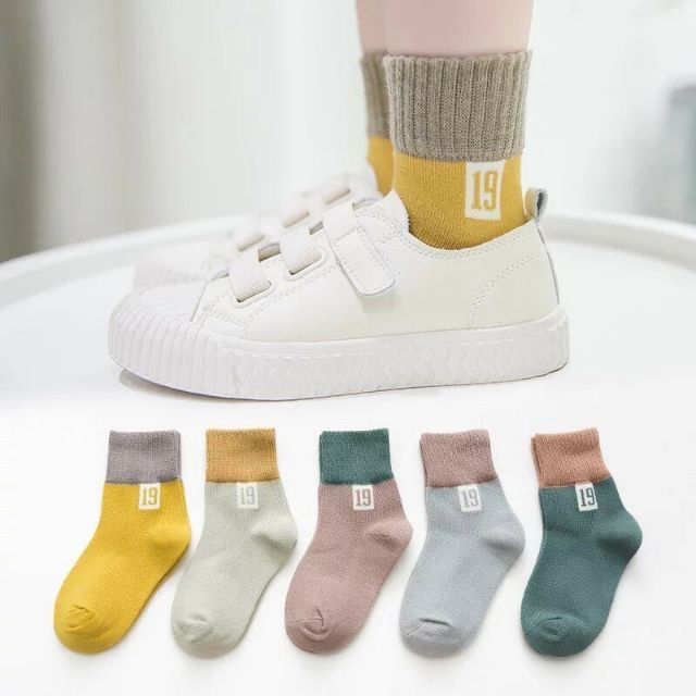 Sét 5 đôi tất cổ cao số 19 siêu hót cho bé yêu