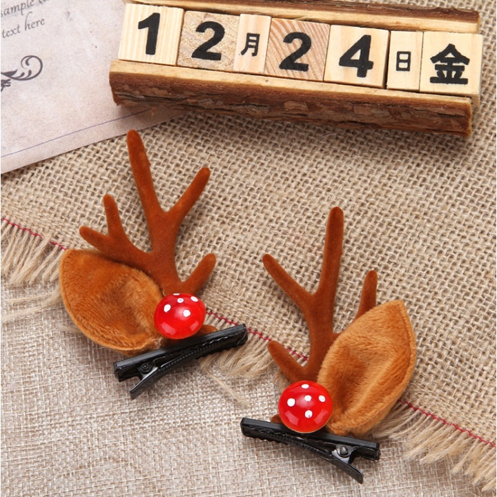 Kẹp tóc xinh cho mùa Giáng Sinh Noel