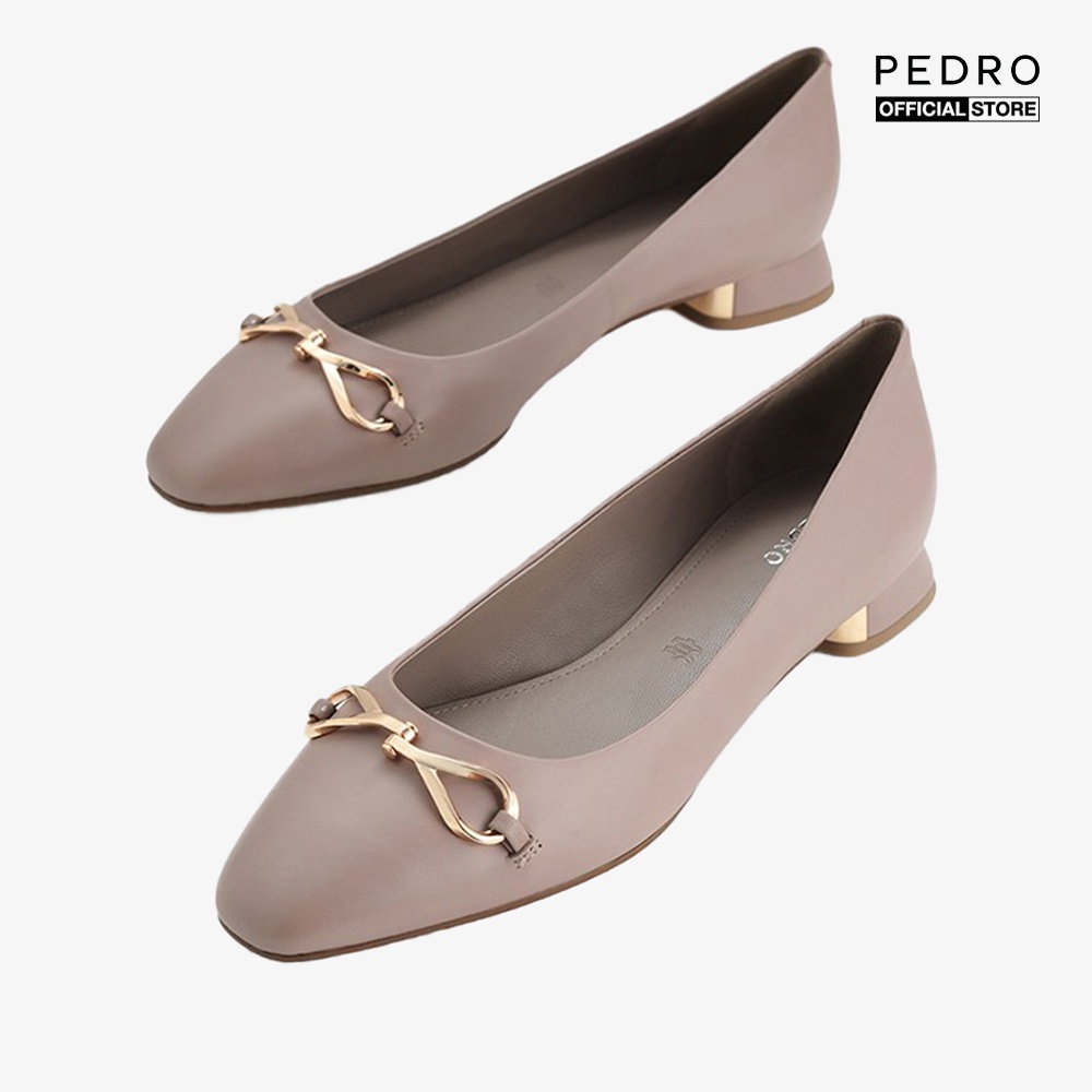 PEDRO - Giày đế bệt nữ mũi tròn Leather Ballerina PW1-66480044-14