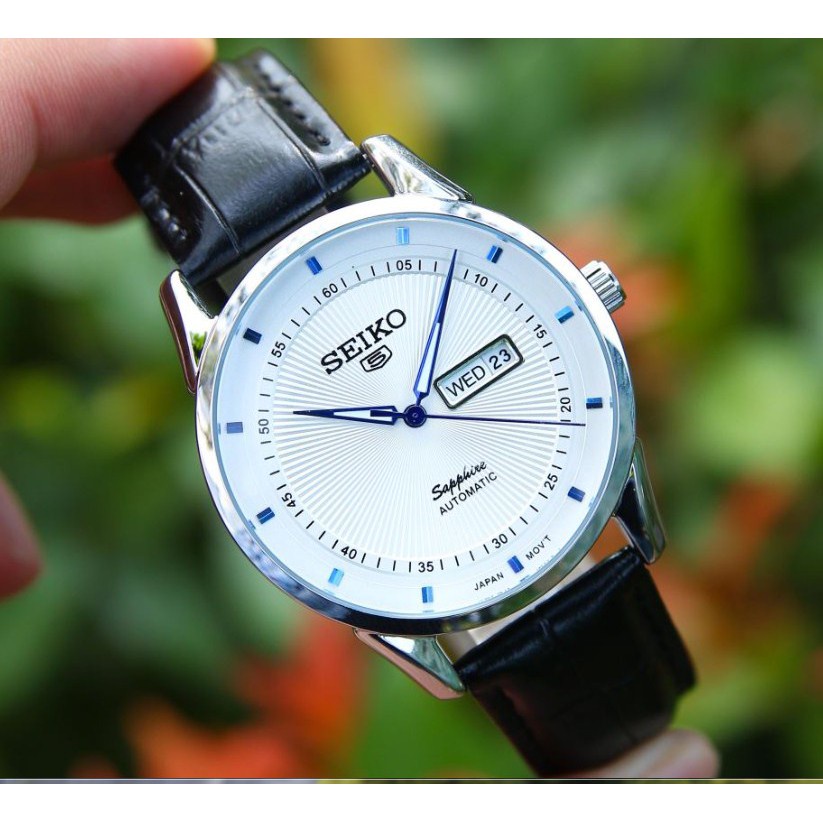 Đồng Hồ Nam Seiko5 Cao Cấp Dây Da, Kim Đồng Hồ Có Dạ Quang, Chống Nước 3ATM | BigBuy360 - bigbuy360.vn