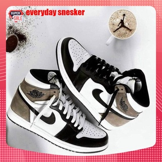 Giày thể thao jordan 𝐜ổ 𝐜𝐚𝐨 ⚡️Sale Sốc⚡️ Giày air Jodan 1 high Nâu đen cao cổ hàng cao cấp nam nữ full box bill