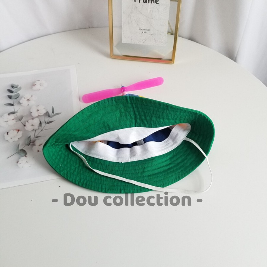 Mũ chong chóng unisex cho bé che nắng vải mềm mại phối nhiều màu dễ thương - Chất liệu Cotton - Mã NV024