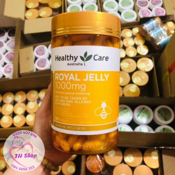 [Mẫu Mới] Sữa Ong Chúa Healthy Care Royal Jelly Úc 1000mg Lọ 365v