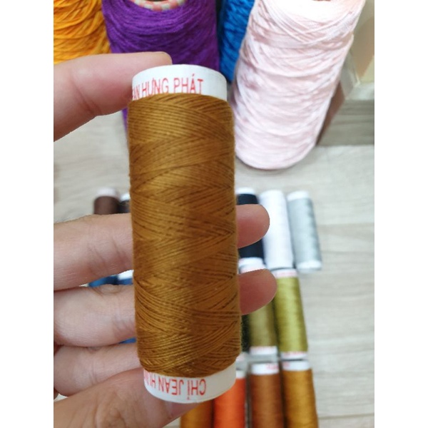 Chỉ May Vải Jean/ Chỉ Sợi Lớn 1 Ống 200 Yard