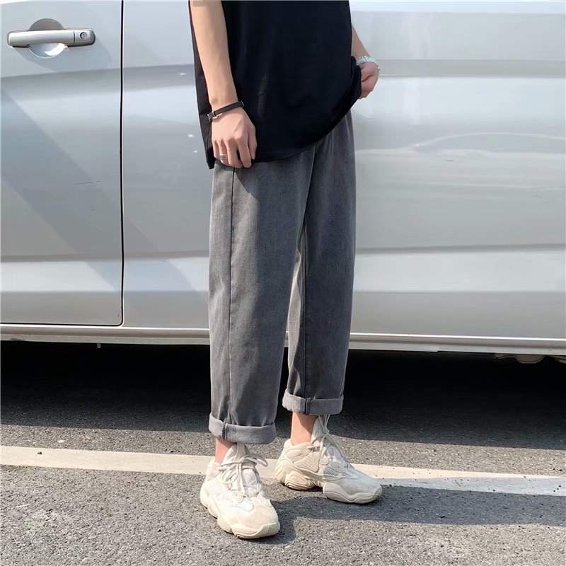 Men's Fashion Floral Embroidery Stand Up Jeans