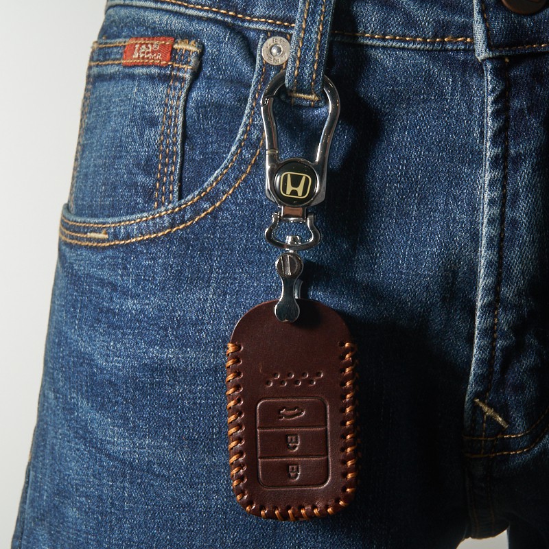 Bao Da Chìa Khóa Ô Tô Honda CRV 2017/2019/2020 3 Nút Da Bò màu new