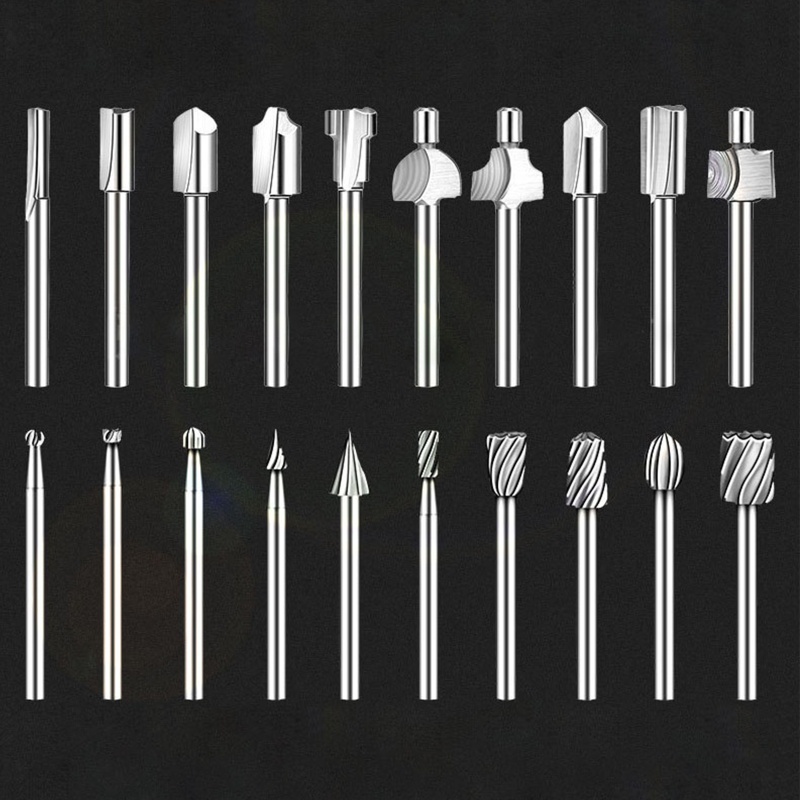 Set 20 Mũi Khoan Khắc Gỗ 1 / 8 &quot;(3mm) Chuyên Dụng
