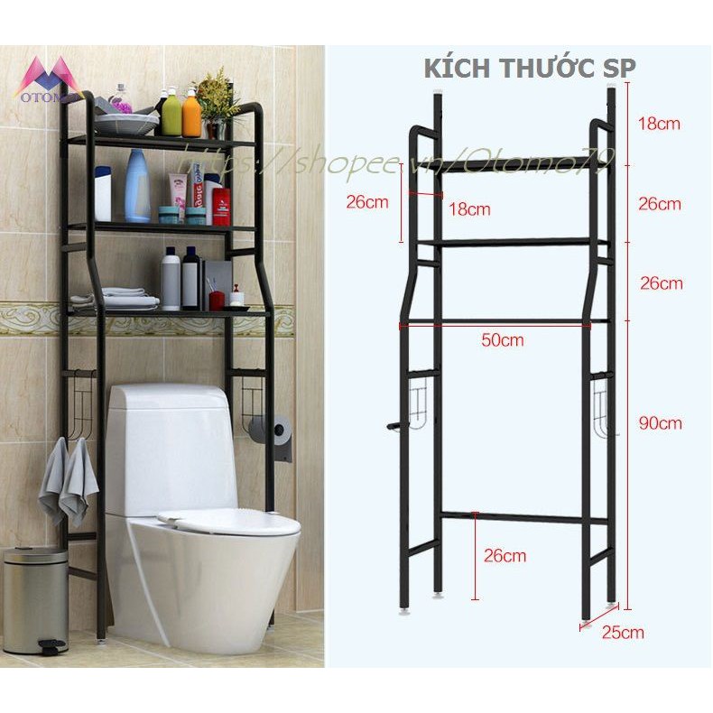 Kệ Toilet Để Đồ Nhà Vệ Sinh - Kệ Bồn Cầu Chất Liệu Thép Sơn Tĩnh Điện Cao Cấp