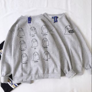 Áo sweater in hình ulzzang - ảnh thật