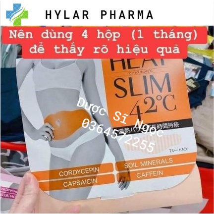Miếng dán mỡ bụng Heat Slim 42 độ C CHÍNH HÃNG NHẬT BẢN ( set 7 miếng )