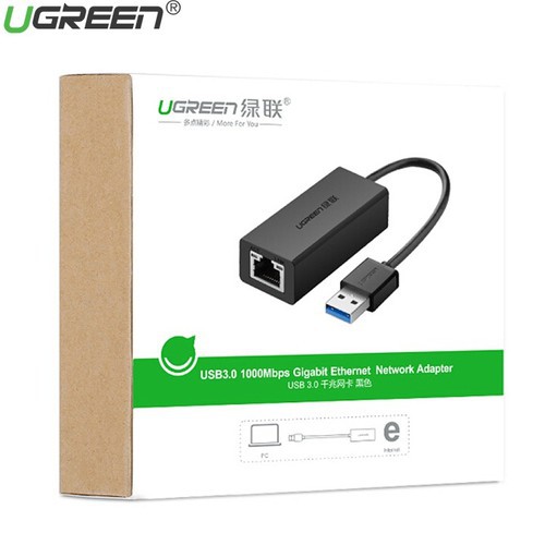 Cáp Chuyển USB 3.0 Sang LAN Gigabit 10/100/1000 Ugreen 20256 - Hàng Chính Hãng