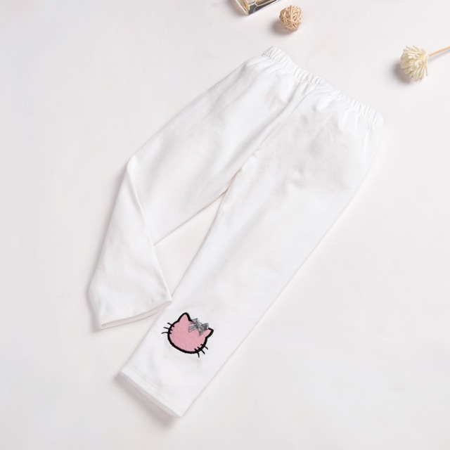 Quần legging thu đông cotton bé gái