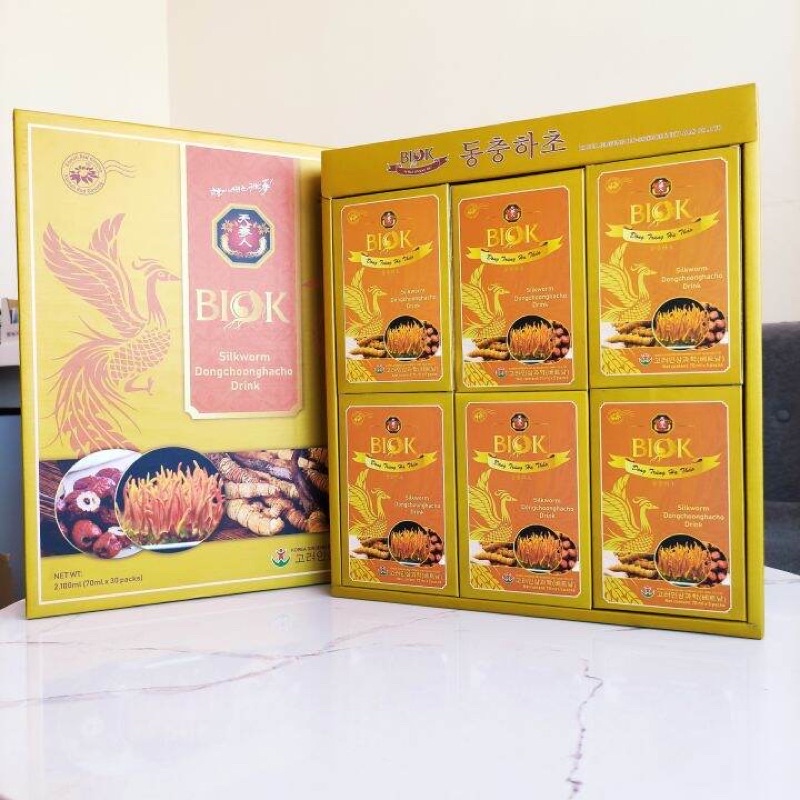 [ HÀNG CHÍNH HÃNG ] Nước Đông Trùng Hạ Thảo Biok - Hộp To 30 gói *70ml