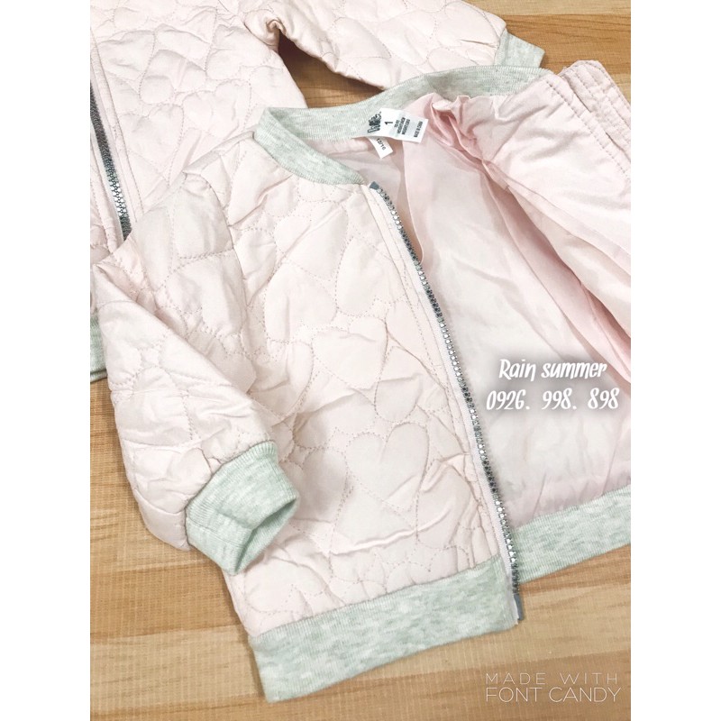 Áo khoác bomber trần bông cho bé- ảnh thật