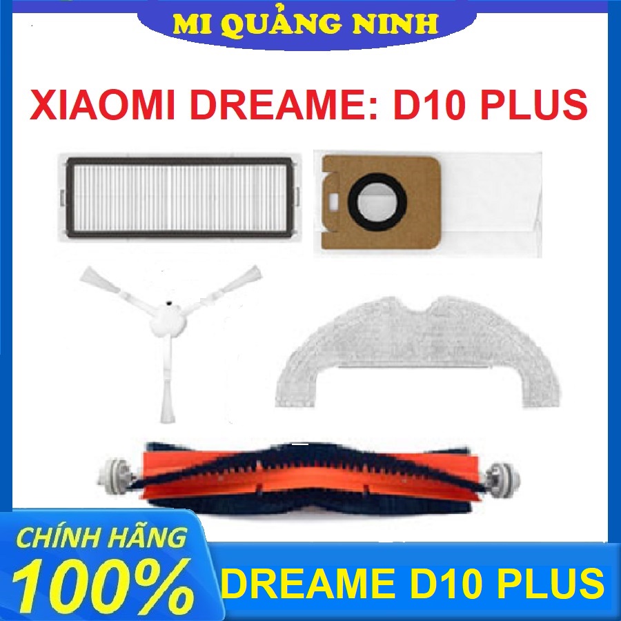 Phụ kiện Robot hút bụi Xiaomi Dreame D10 Plus - Chổi chính, Lọc hepa, Khăn lau, Chổi cạnh, Túi rác