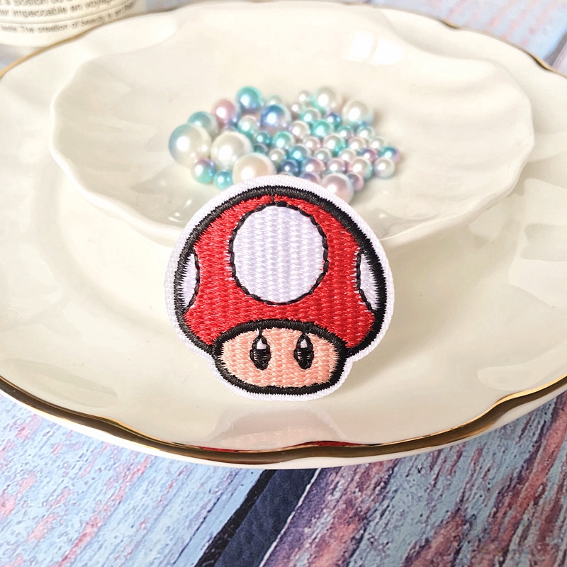Bộ 1/ 4 miếng vá quần áo dạng thêu/ ủi hình Super Mario đáng yêu tiện lợi