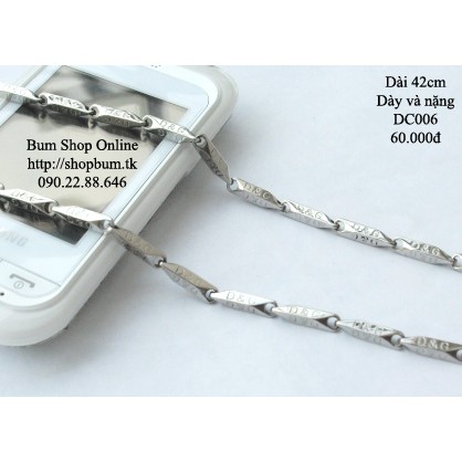Dây chuyền nam inox, XDC006