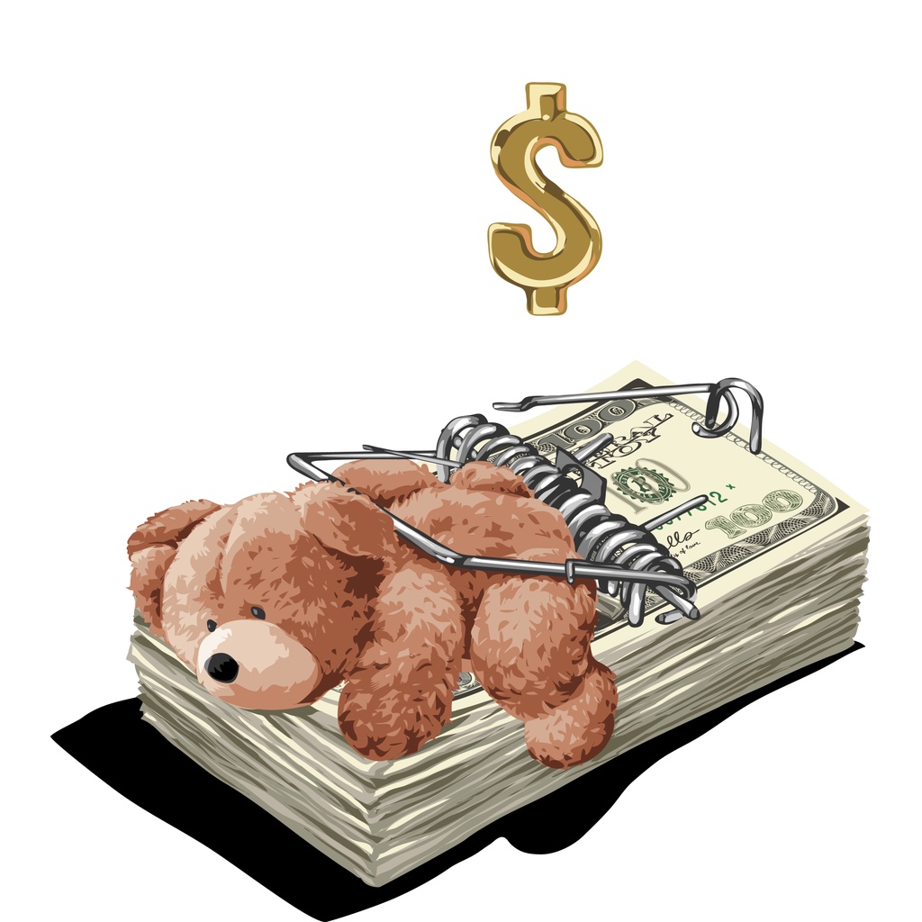 - Hình Gấu Teddy TD40 in bằng bàn ủi, bàn là