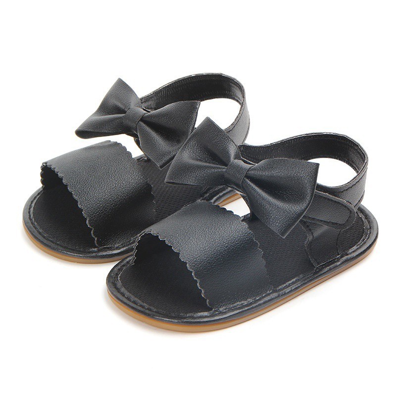 Giày sandal quai ngang đính nơ xinh xắn dành cho bé gái
