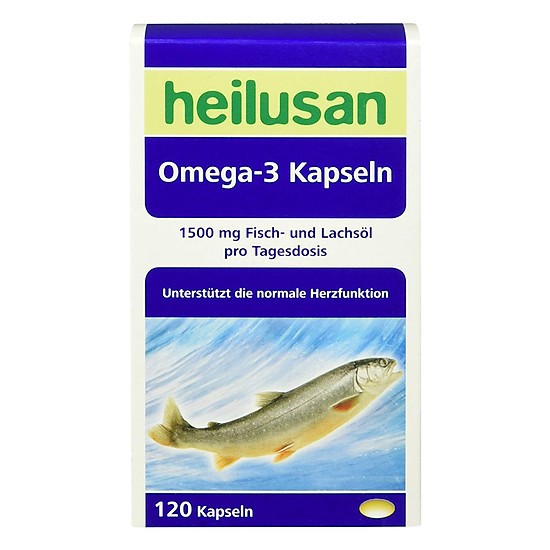 Heilusan Omega 3. Viên dầu cá, bổ sung DHA, EPA và Vitamin E. Hỗ trợ quá trình phát triển não bộ, tốt cho tim mạch, mắt