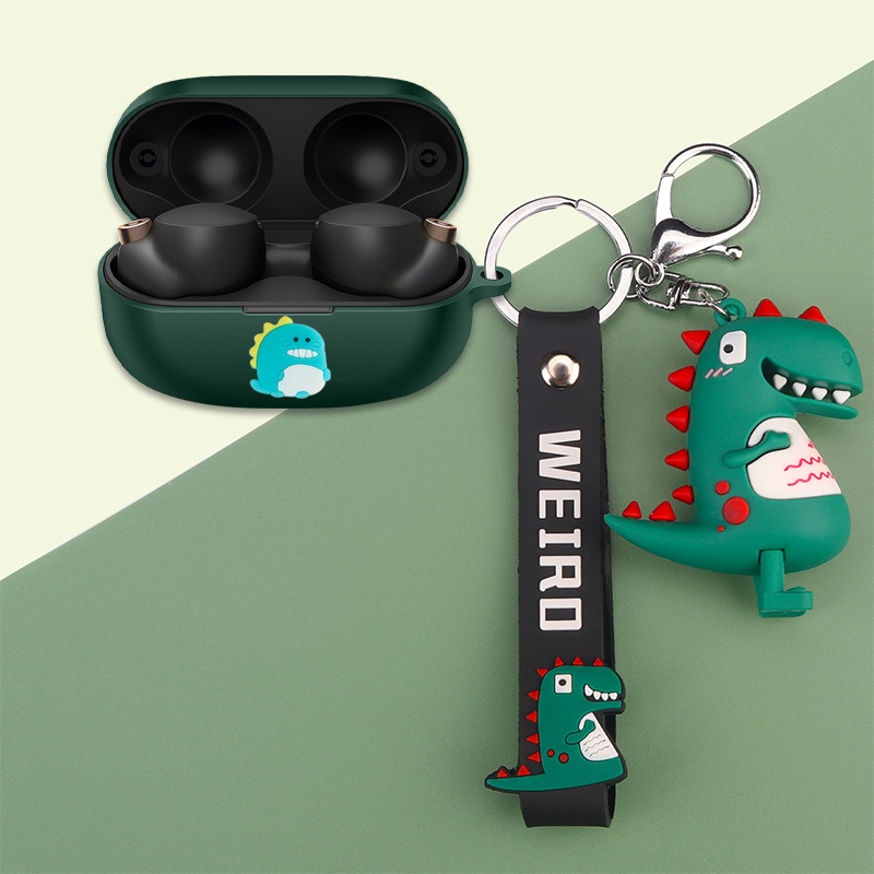 Sony LinkBuds S Case Cartoon Bear Plush Briquettes Keychain Pendant Sony WF-LS900N Silicone Soft Shell Case Creative Lego Pendant Sony WF-1000XM4 Headphone Case Cover Shockproof Shell Cover Free WF-1000XM4 Cover