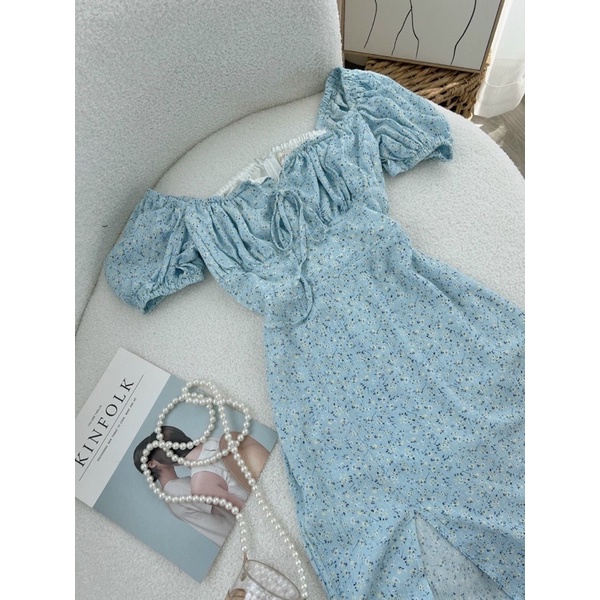 VÁY HOA XANH BIỂN