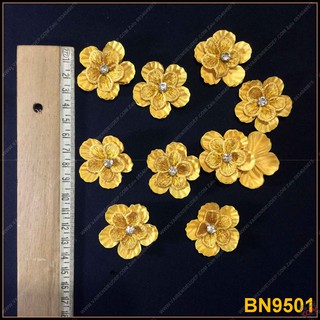 10 BÔNG NHÍ 3D HAI LỚP NHỤY ĐÁ - BN9501 - 16 MÀU - VÀNG TƯƠI