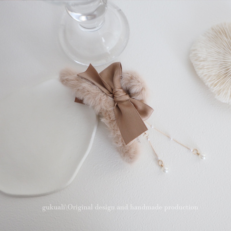 Kẹp tóc hình nơ phối tua rua phong cách thời trang Nhật Hàn dành cho nữ