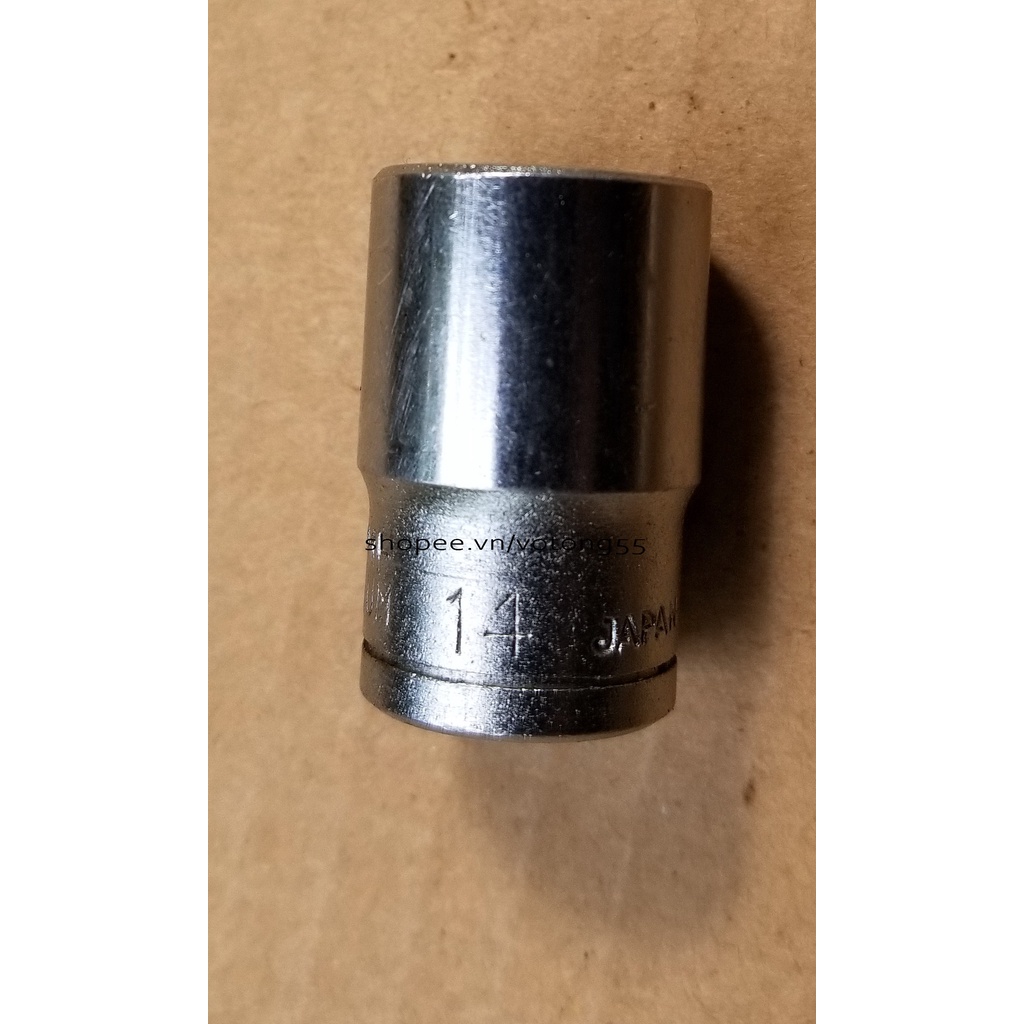 Tuýp Perfectlock 14mm chuôi 3/8 dài 3cm hàng bãi Nhật