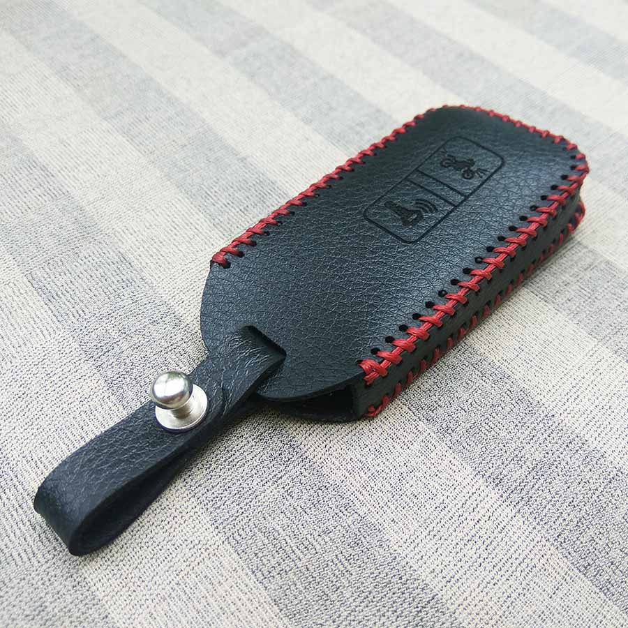 Bao da 2 nút dùng cho chìa khóa smartkey xe máy Honda (AirBlade, Lead)