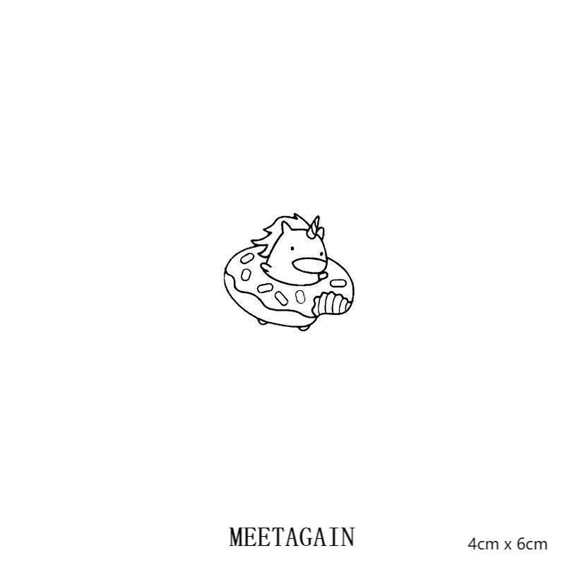 Hình xăm dán tạm thời chống nước 4cm x 6cm bền 15 ngày