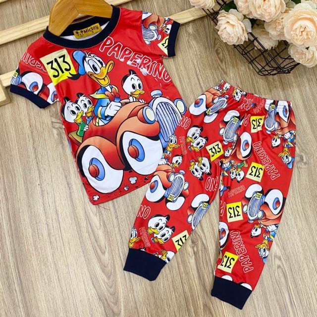 Bộ tay ngắn quần dài thun lạnh cho bé trai 9-23Kg TomKids