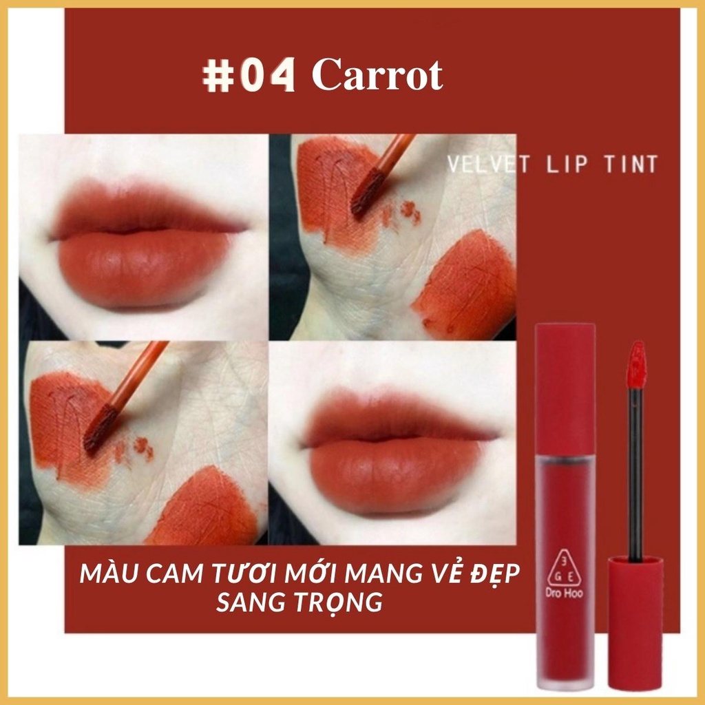 Son Kem Lì 3GE Vevet Lip Tint Drohoo Kết Cấu Mịn Lì Mềm Mượt Chống Dính Cốc Nội Địa Trung  Mẫu Mới 5g –AnnA.4.0.Cosmetic | BigBuy360 - bigbuy360.vn