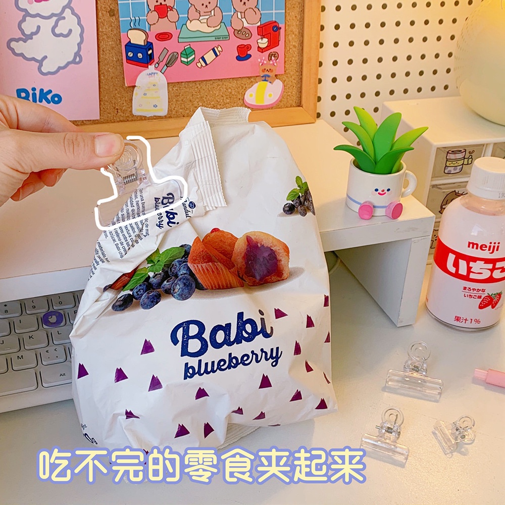 Set 5 kẹp nhựa trong suốt nhiều kích cỡ dùng để kiểm tra đồ ăn vặt | BigBuy360 - bigbuy360.vn
