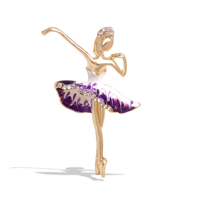 Trsince Ghim Cài Áo Đính Đá Ngọc Trai Nhân Vật Cô Gái Nhỏ Tập Gym Thời Trang Sáng Tạo Dễ Phối Đồ