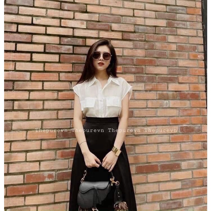 Sơ Mi Đũi G.u Tay Hến - Lili.Store [FREESHIP] - Áo sơ mi nữ tay hến
