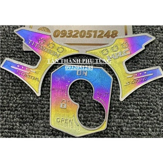 Ốp khoá chảng ba Sonic điện phân 7màu ( 2 món) - Đồ chơi xe