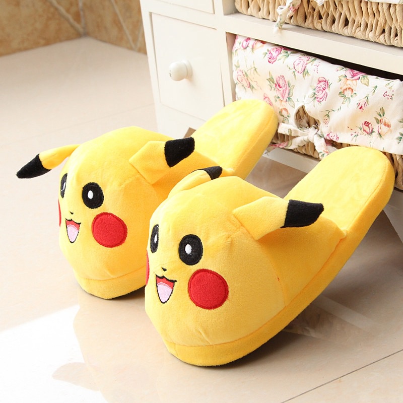Dép Bông Đi Trong Nhà Hình Pikachu Dễ Thương