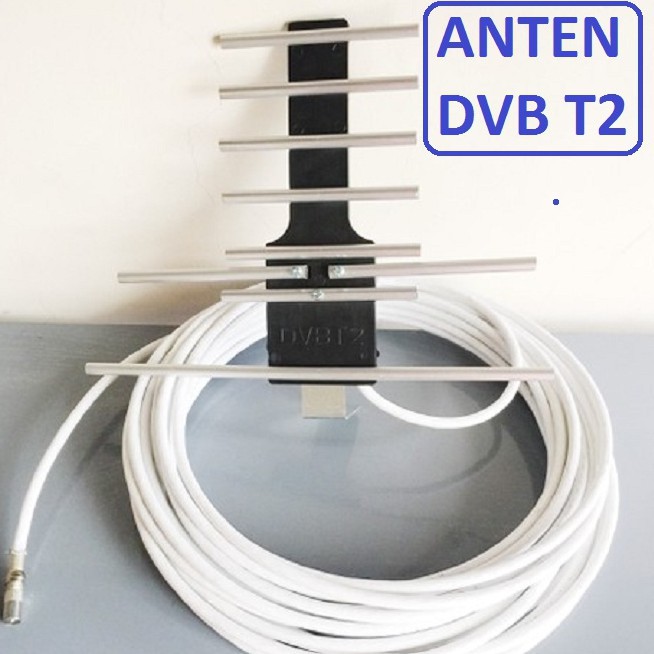 Anten DVB T2 dùng cho tivi tích hợp DVB T2 - anten dvb t2 dây 15m