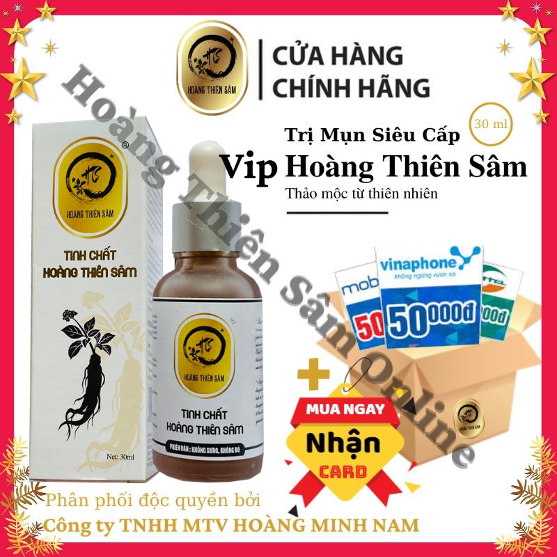 Vip Hoàng Thiên Sâm Loại Bỏ Mụn Tân Gốc - Không Sưng - Không Đỏ 30ml