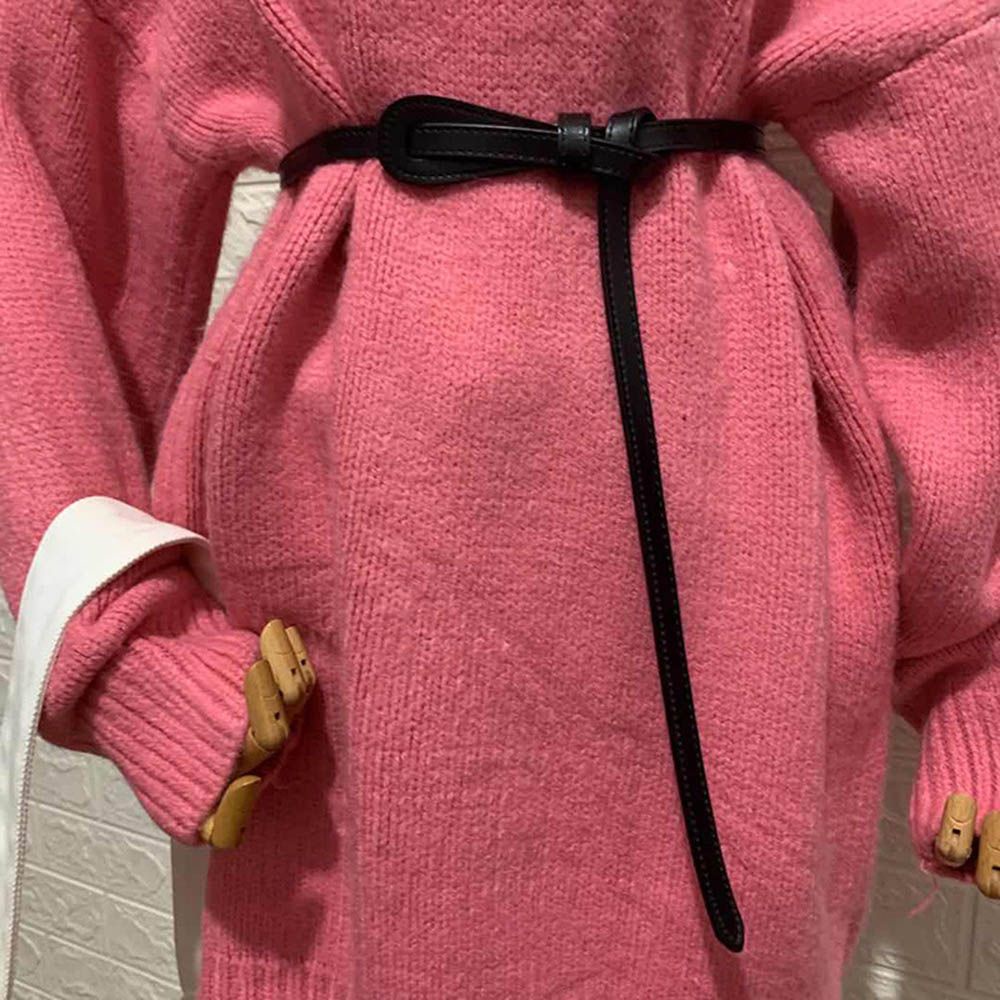 Thắt lưng da pu thắt nơ xinh xắn thời trang mùa đông cho nữ