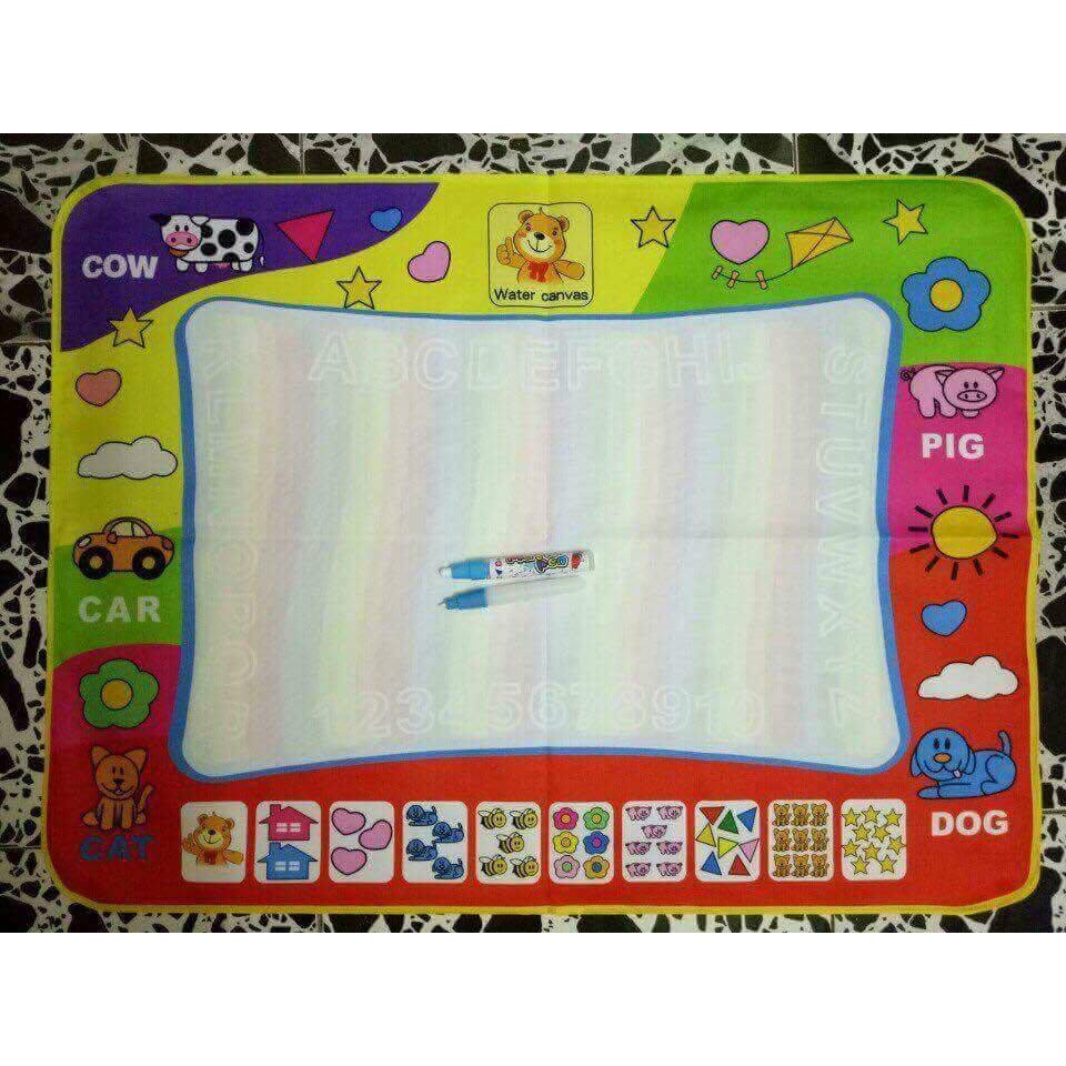 Thảm vẽ thàn kỳ tự xoá + 2 bút nước size 60x80cm
