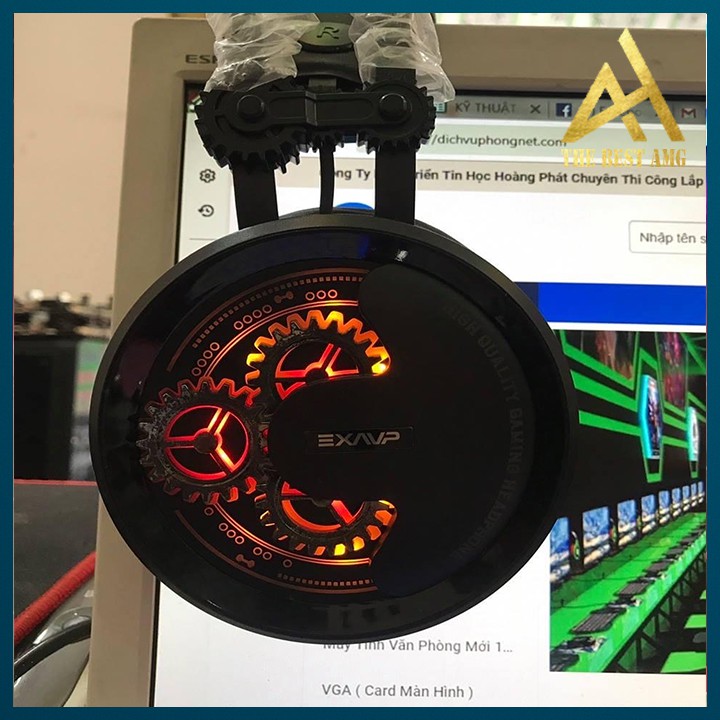 Tai Nghe Gaming Đèn LED Có Dây Headphone Chụp Tai Có Mic EXAVP EX610 - Tay Nghe Nhạc Máy Vi Tính PC Laptop Game Thủ