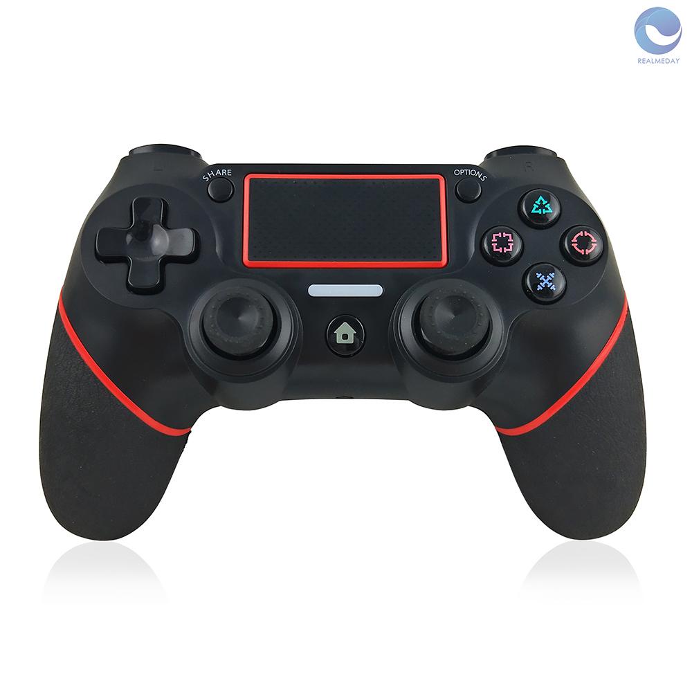 Tay cầm chơi game không dây 6 trục cho PS4 màu đỏ và đen