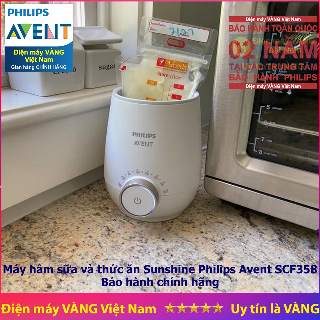 Máy hâm sữa và thức ăn Sunshine Philips Avent SCF358 - Bảo hành chính hãng