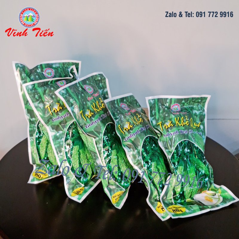 Trà Khổ Qua Vĩnh Tiến thái lát- lợi mật, giảm đường huyết, mỡ máu túi 80Gr